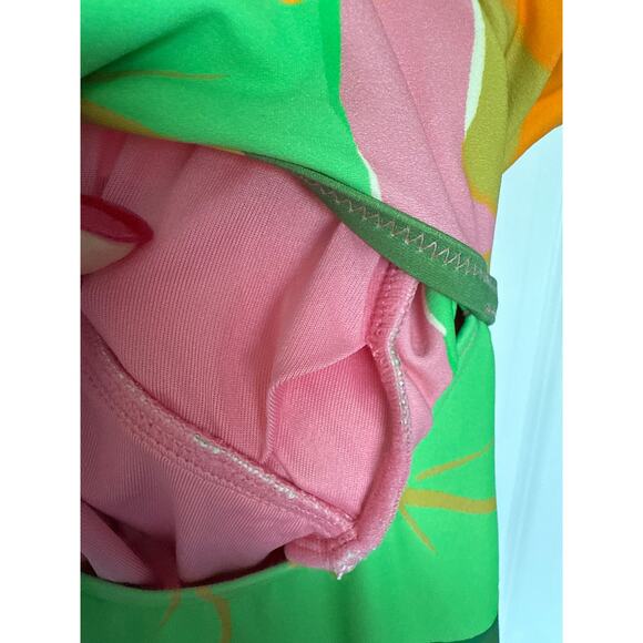 NWT Kate Spade Cutout One Piece Swimsuit in Cucumber Floral, L - Picture 3 of 5